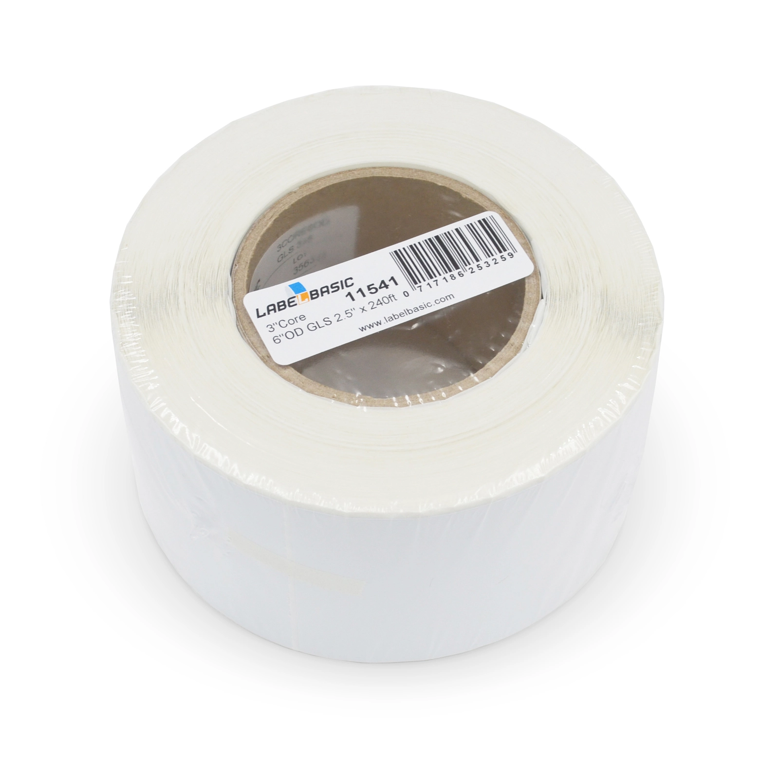 Labels for Primera Printer 2.5" Continuous Label Rolls 240 ft Glossy Blank Labels - LabelBasic.com