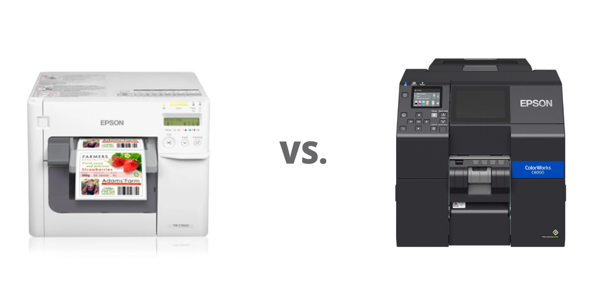 TM-C3500 CW-C6000A - Which Epson Printer is Best for your Business? - LabelBasic.com