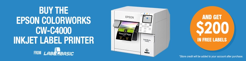 Buy CW-C4000 from LabelBasic and get $200 Free Labels