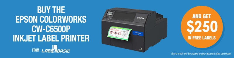 Buy CW-C6500P from LabelBasic and get $250 Free Labels